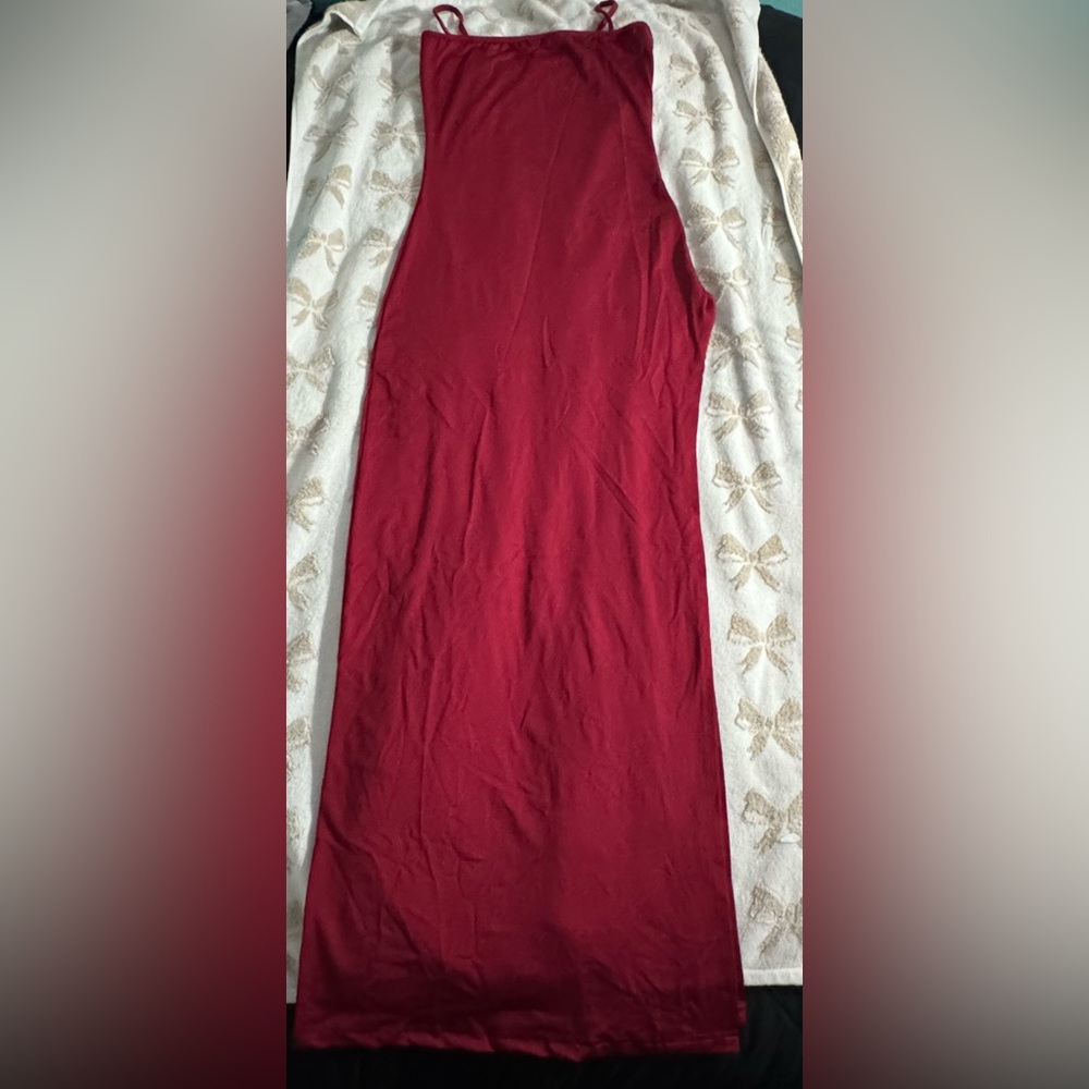 SHEIN Burgundy Maxi Dress